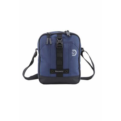 Schultertasche DISCOVERY "Shield", Damen, Gr. B/H/T: 26cm x 29cm x 28cm, blau, Kunstfaser, unifarben, Taschen Schultertasche, aus recyceltem RPET-Polyester