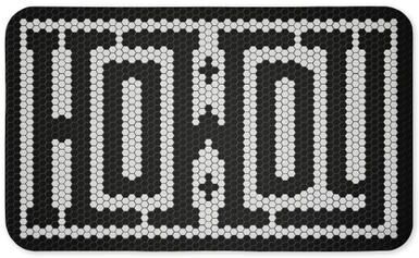 "Stupell Western Greeting Howdy Black Printed Anti-Fatigue Floor Mat, design by Lettered and Lined, 30""x18"""
