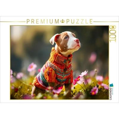 CALVENDO Puzzle American Pit Bull Welpe | 1000 Teile Lege-Größe 64x48cm Foto-Puzzle für glückliche Stunden, Sonstige von , Calvendo Puzzle