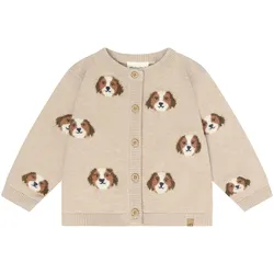 MINYMO Strickjacke Hunde, beige, 68
