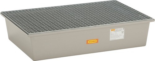 GFK-Auffangwanne CEMO 220 L Stahlgitterrost