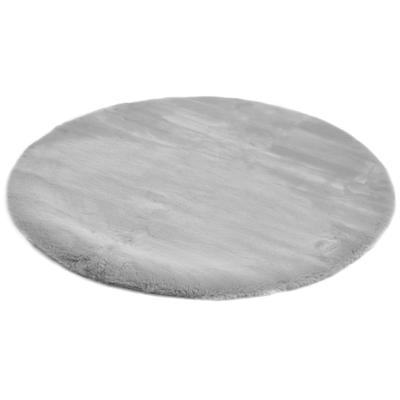 Fellteppich LUXOR LIVING "Novara", grau, H:25mm Ø:80cm, Kunstfaser, Teppiche, Fellteppich, Kunstfell, Kaninchenfell-Haptik, besonders weicher Hochflor