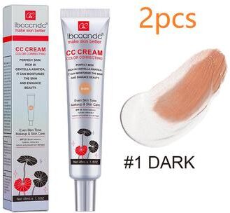 Top Demand Picks Centella Asiatica Repair BB Cream, Color Correcting CC Cream, Whitening Liquid Foundation, Natural Concealer Cosmetics dark 2pcs