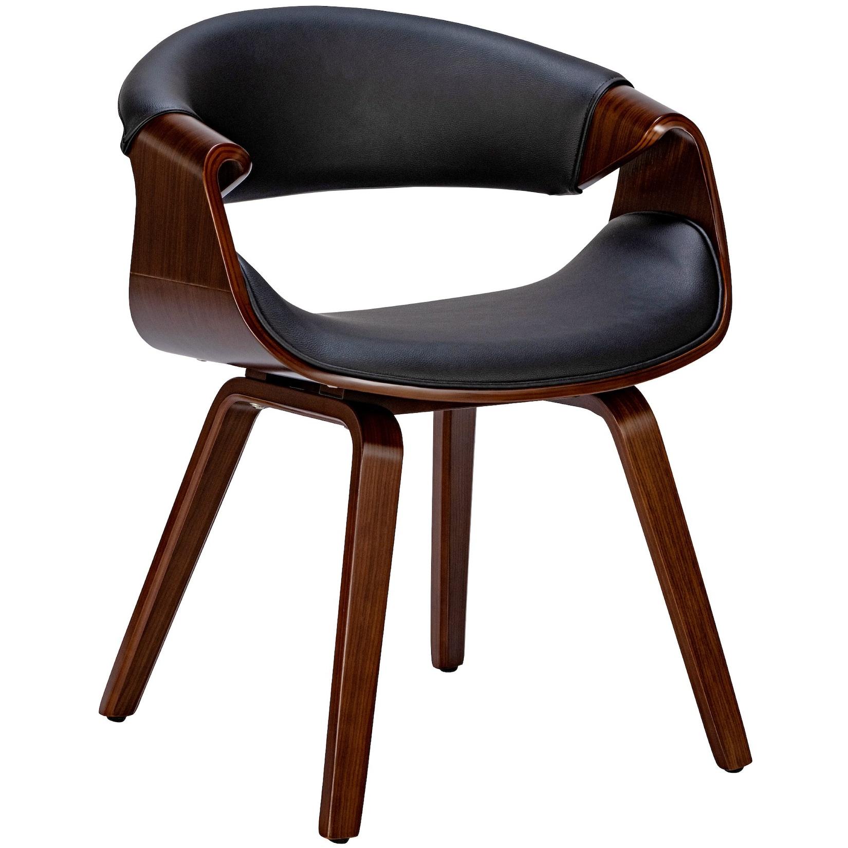 CLP Esszimmerstuhl Foley Kunstleder Farbe: walnuss/schwarz, Material: Kunstleder
