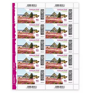 DeutschePost Briefmarken Set, 10 Stück à 95cent, Lüneburger Heide, Standardbrief/Postkarte, nassklebend
