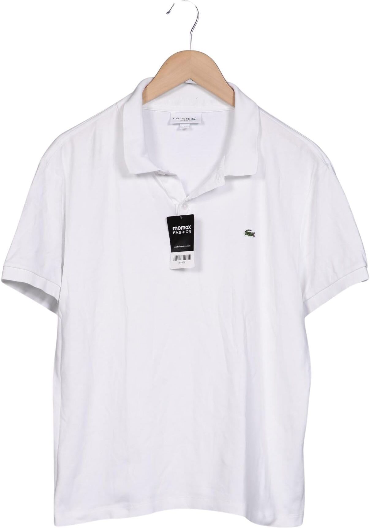 Lacoste Herren Poloshirt, Weiß, Gr. L (Lacoste 5), Baumwolle - Second Hand