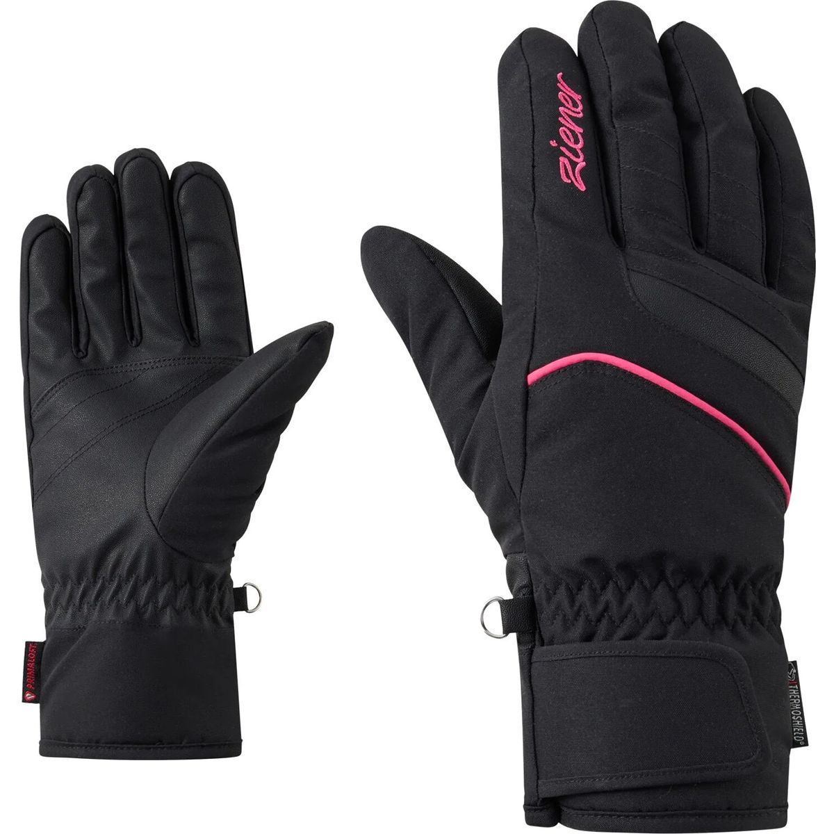 Ziener Khania-z PR Glove Lady black.pink lily (12489) L/8,5 113058-12489-L/8,5