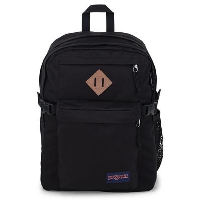 Freizeitrucksack JANSPORT "Main Campus Deep Juniper", Gr. B/H/T: 32cm x 43cm x 17cm, schwarz, Polyester, unifarben, Rucksäcke Freizeitrucksack, für Freizeit und Schule