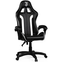 GED Sedia da Gaming Juventus Fino Alla Fine, Gaming Stuhl, Weiss, Schwarz