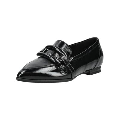 Slipper GABOR "Gabor Slipper Leder", Damen, Gr. 40,5, schwarz, Leder, Schuhe Slipper