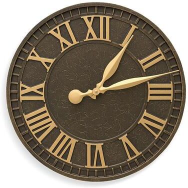 Finch Outdoor Wall Clock - Bronze - Grandin Road