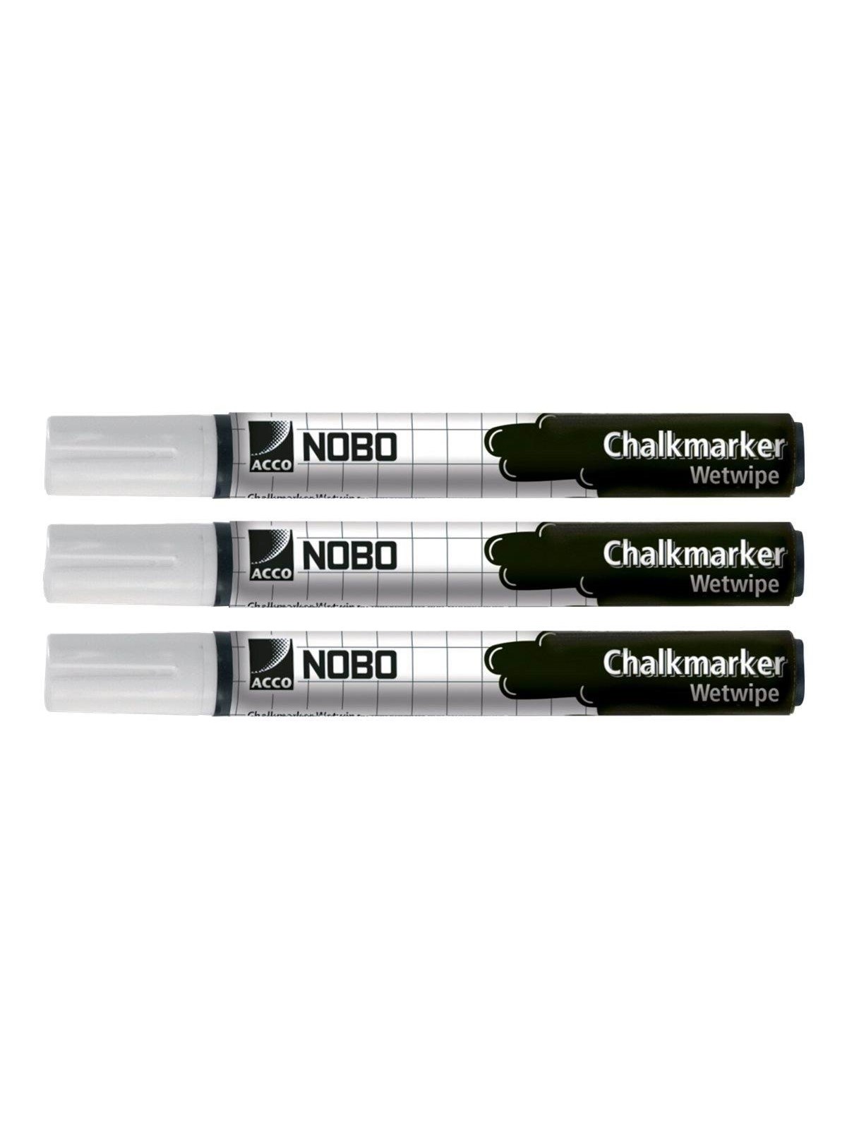 Nobo Chalkmaker - marker - white (pack of 3)