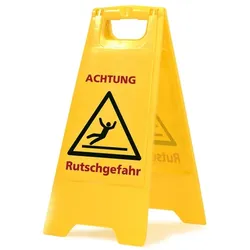 Schild Rutschgefahr Klappschild Warnhinweis bei frisch gewischten Böden, Klappschild