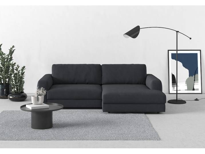 Ecksofa, Grau, 250x176 cm, Polyester/Nylon, Mega-Recamiere Rechts, Modern