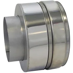 Edelstahl-Abgassystem einwandig-doppelwandig Kupplung (Ausführung: D100)