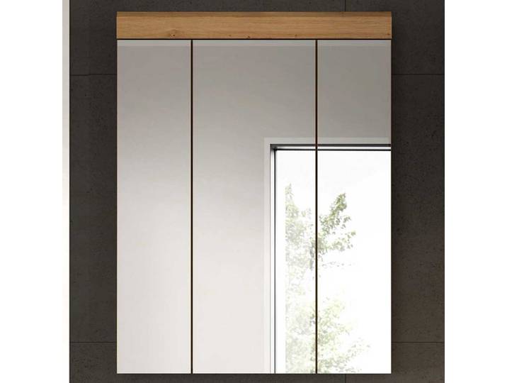 Spiegelkast Scout Xonox - Sage Groen & Artisan Eik - 60x79x18 Cm - Xonox - Badkamer Spiegelkast - Bruin - Spaanplaat