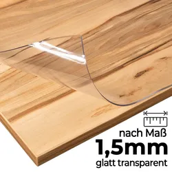 Tischschutzfolie nach Maß 1,5 mm transparent geruchlos