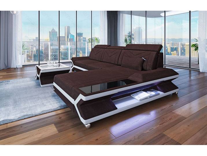 Couch Napoli L-Form in Stoff