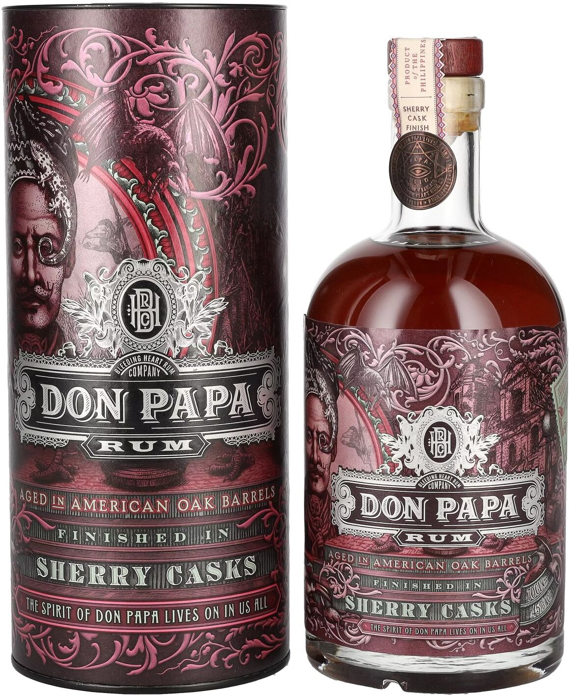 Don Papa Rum Sherry Casks 45% Vol. 0,7l in Geschenkbox