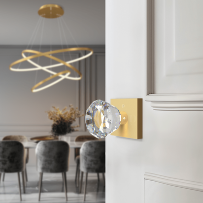 Royale Crystal Door Handle   Matte Black   MOD LIGHTING
