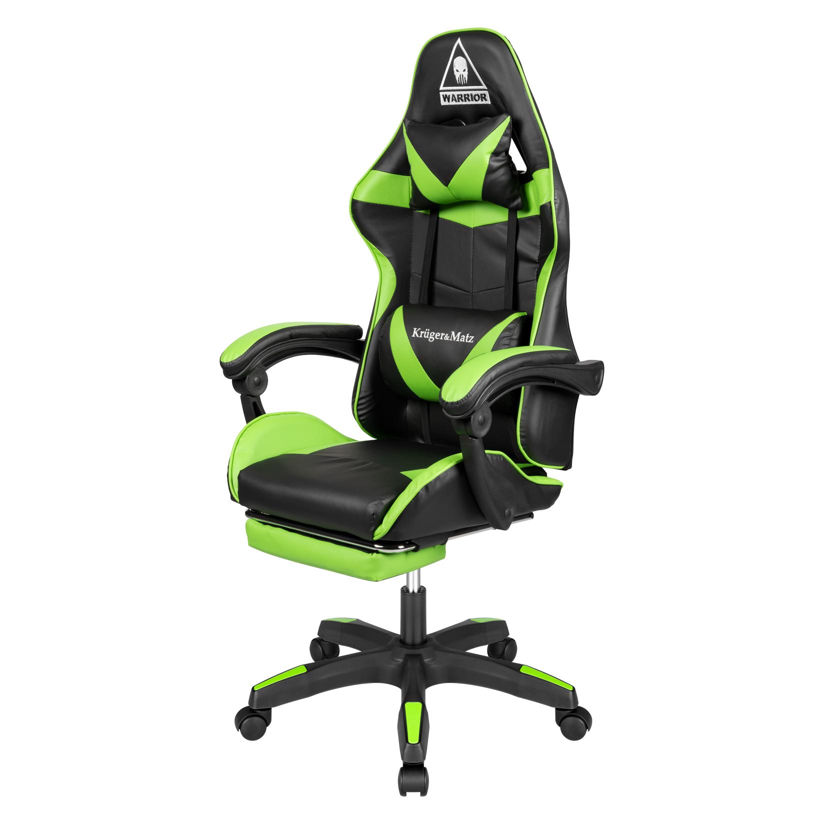 Krüger&Matz Gaming chair Kruger & Matz Warrior GX-150 Gaming Chair, Black-green (KM0790-GR)