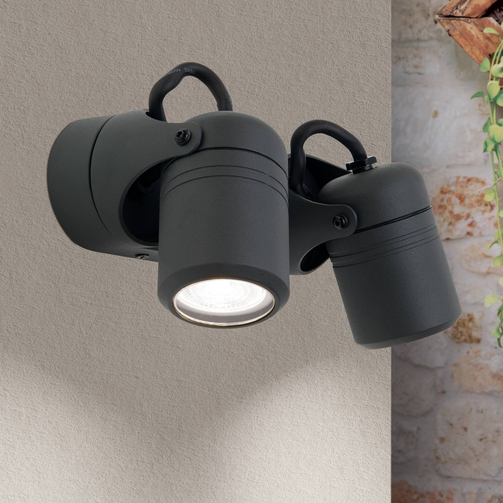 Orion Wandlamp Buiten, Zwart, Aluminium, Dimbaar, IP44