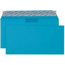 Elco, Briefumschlag, Briefumschläge Color DIN lang ohne Fenster intensivblau haftklebend 250 St. (C5/6, DL, 250x)