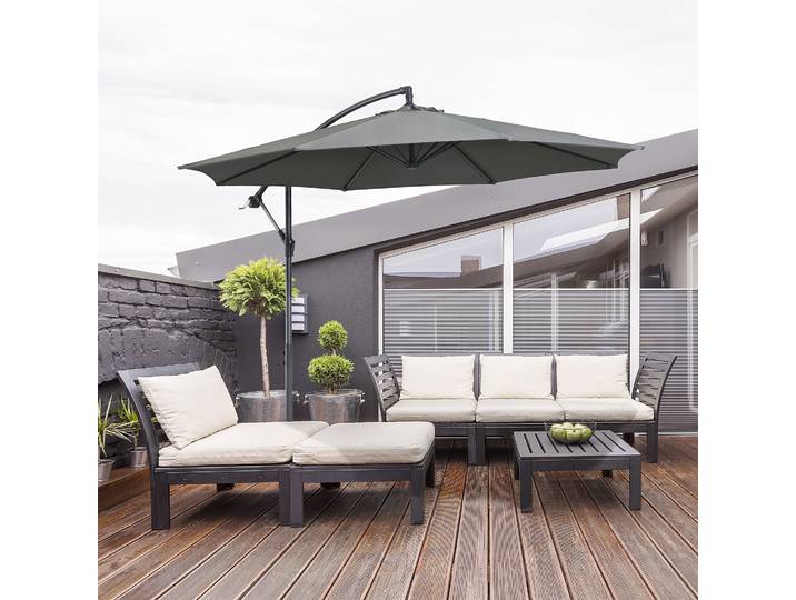 Outsunny Parasol Octogonal Inclinable Gris Ø3x2,5m