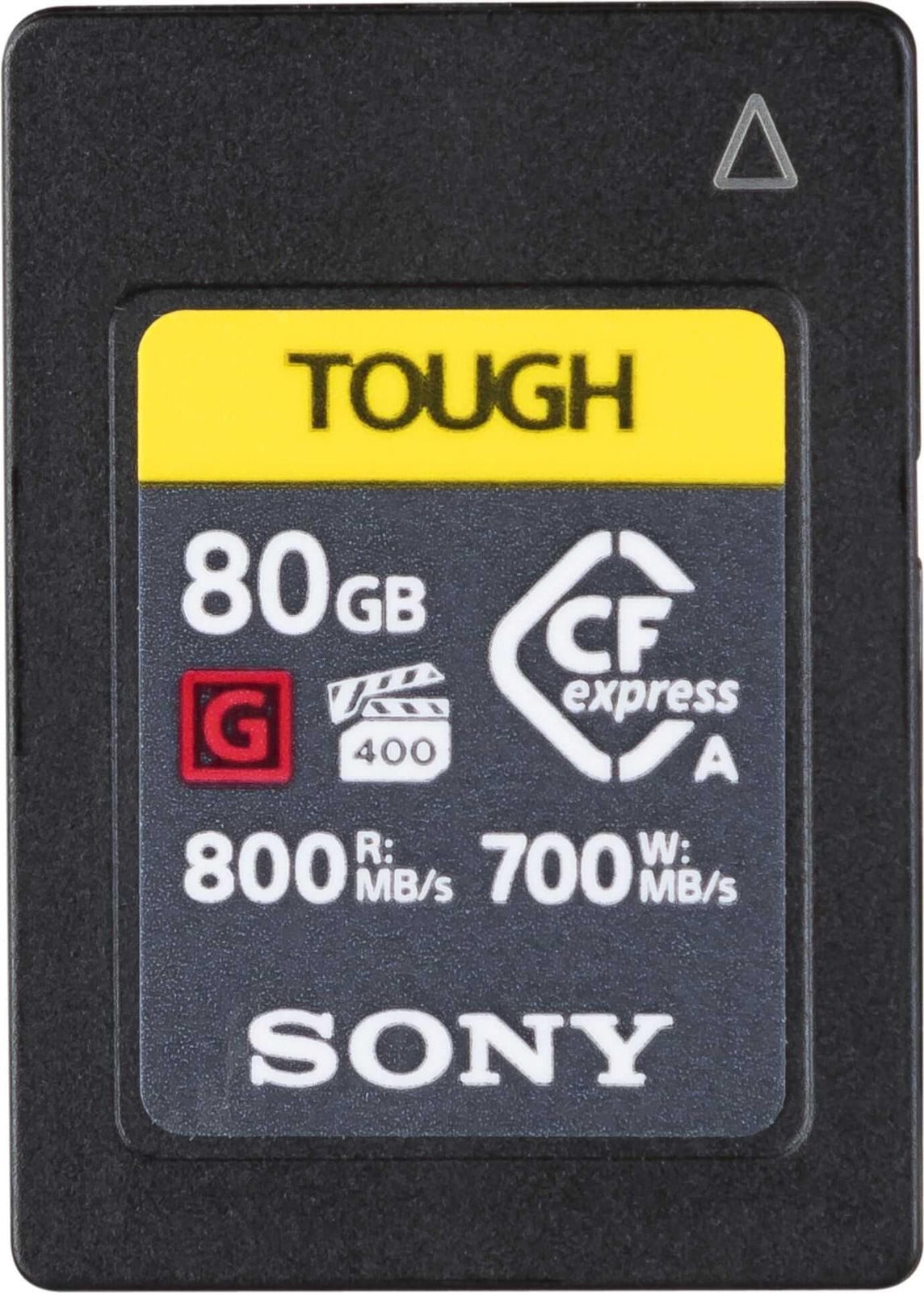 Sony CEA-G80T CFexpress Geheugenkaart, 80 GB, Zwart/Geel