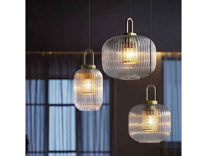 Style japonais Simple verre Suspension Design décor nordique Led luminaires suspendus Luminaire moderne Suspension