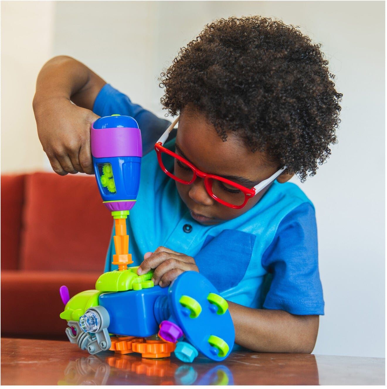 Learning Resources Design ; Drill Robot Workshop Set - Develops STEM Skills in Kids - Ages 3-12