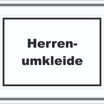 HB-Druck Herrenumkleide Schild mit Text waagerecht A2 (420x594mm)