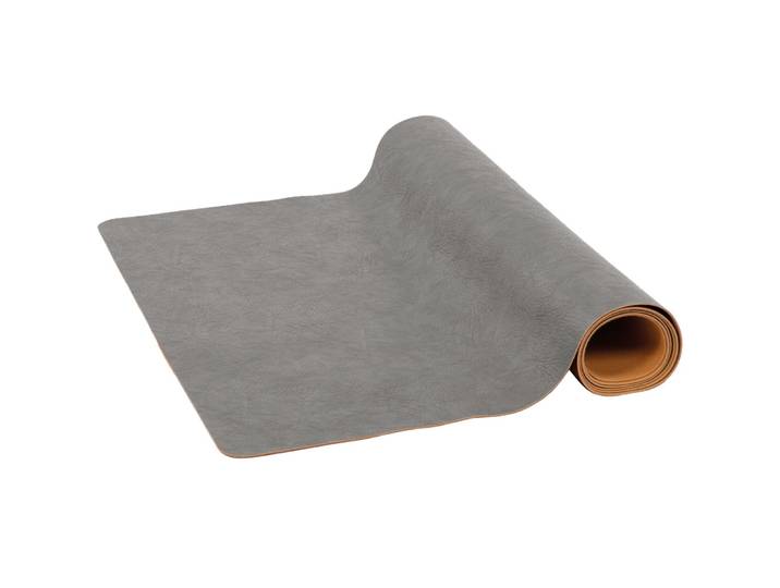 ZICZAC Tischläufer Troja grau Kunstleder B 45 cm