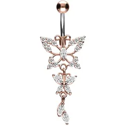 Titan Bananabell mit 925er Silber-Design SCHMETTERLING