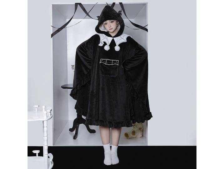 Cape à Capuche avec Poches pour Fille, Lolita Sweet Girl, Puji Original At, Automne et Hiver