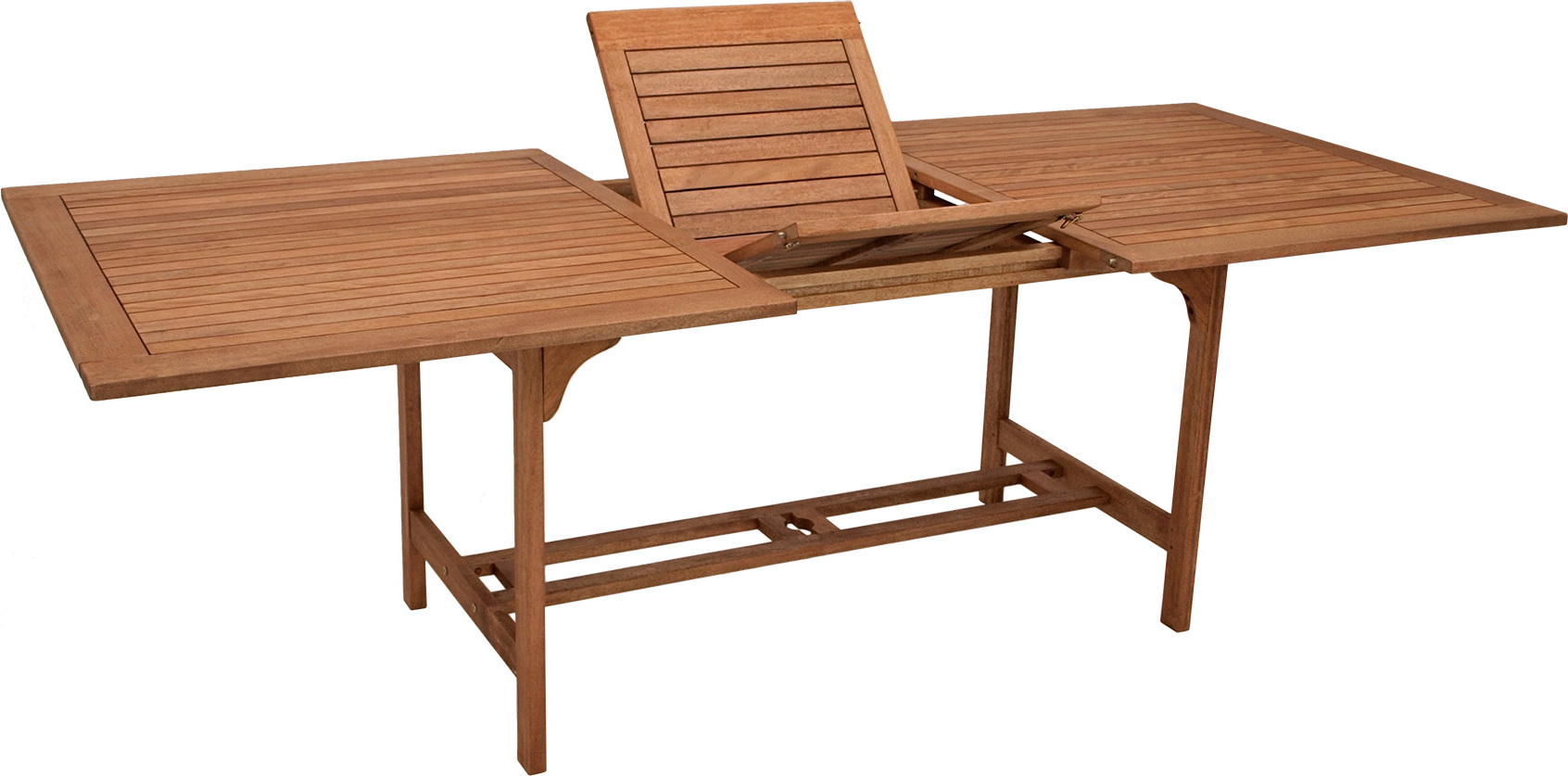 DEGAMO Gartentisch Ausziehtisch RIO 180/230x100cm, Eukalyptus Holz, ausziehbar