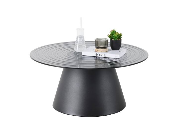 Couchtisch Paul Grau/Schwarz Rauchglas