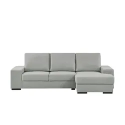 Ecksofa  Renée , grau , Maße (cm): B: 276 H: 92 T: 146.0