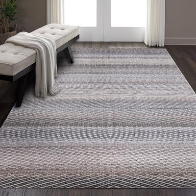 MDA Rugs Desire Collection Abstract Brown/Grey Area Rug