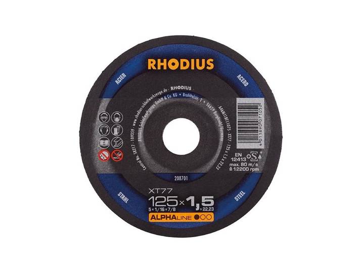 Disque Xt77 125x1\,5x22\,2 Acier Rhodius
