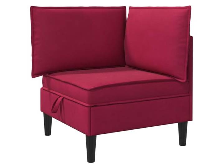 Makastle Sofa Couch mit Stauraum Weinrot Samt