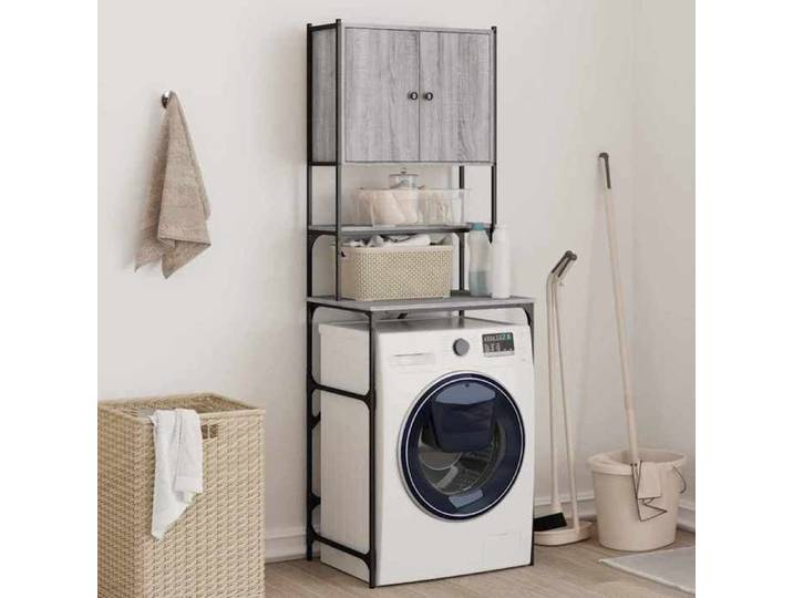 Joli & Fonctionnel - Armoire de machine à laver - Etagères Réglable - sonoma gris 68x48 5x194 cm kda3371314