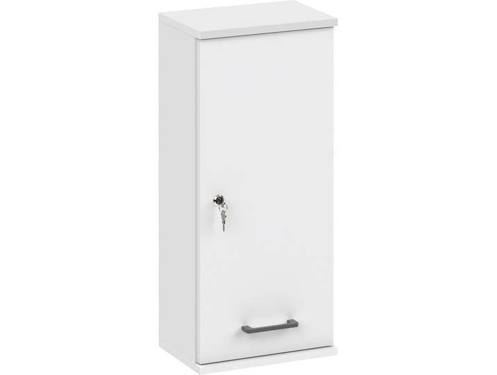 Medizinschrank SCHILDMEYER Galeno, mit 3 verschiedenen Aufklebern, Breite 30 cm, Made in Germany , weiss (mattweiß), B:30,3cm H:70,8cm T:30,3cm, Holzwerkstoff, Schränke, Medizinschrank, Auswahl aus 3 verschiedenen Aufklebern zum Anbringen, Made in Germany