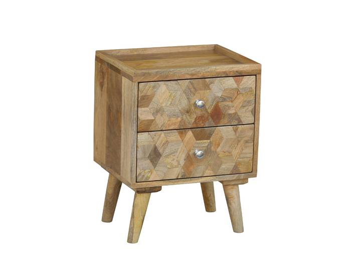 Nachttisch Holz LEVA 2 Schubladen