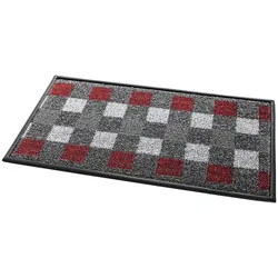 LIFETEX Schmutzfangmatte "Karo", ca. 40 x 70 cm - Grau/Rot
