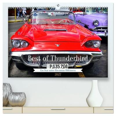 Best of Thunderbird - Ein Star unter Havannas Oldtimern (hochwertiger Premium Wandkalender 2027 DIN A2 quer), Kunstdruck in Hochglanz