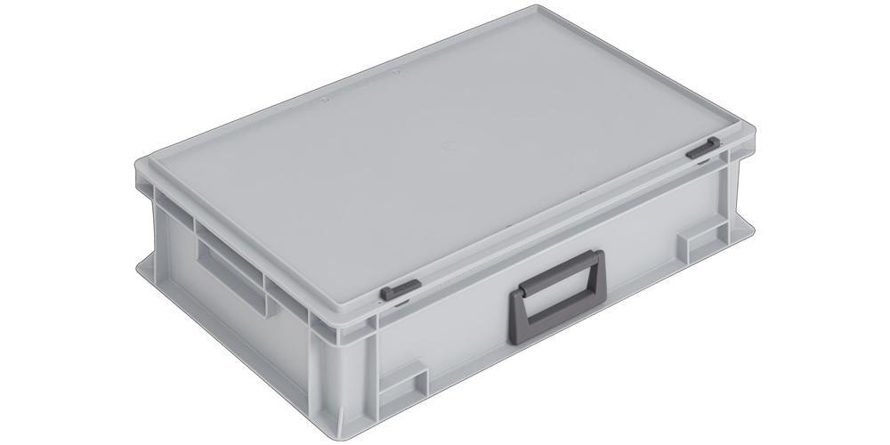 Lockweiler kunststof koffer, 33 liter, grijs, B/D/H: 60 x 40 x 16,3 cm