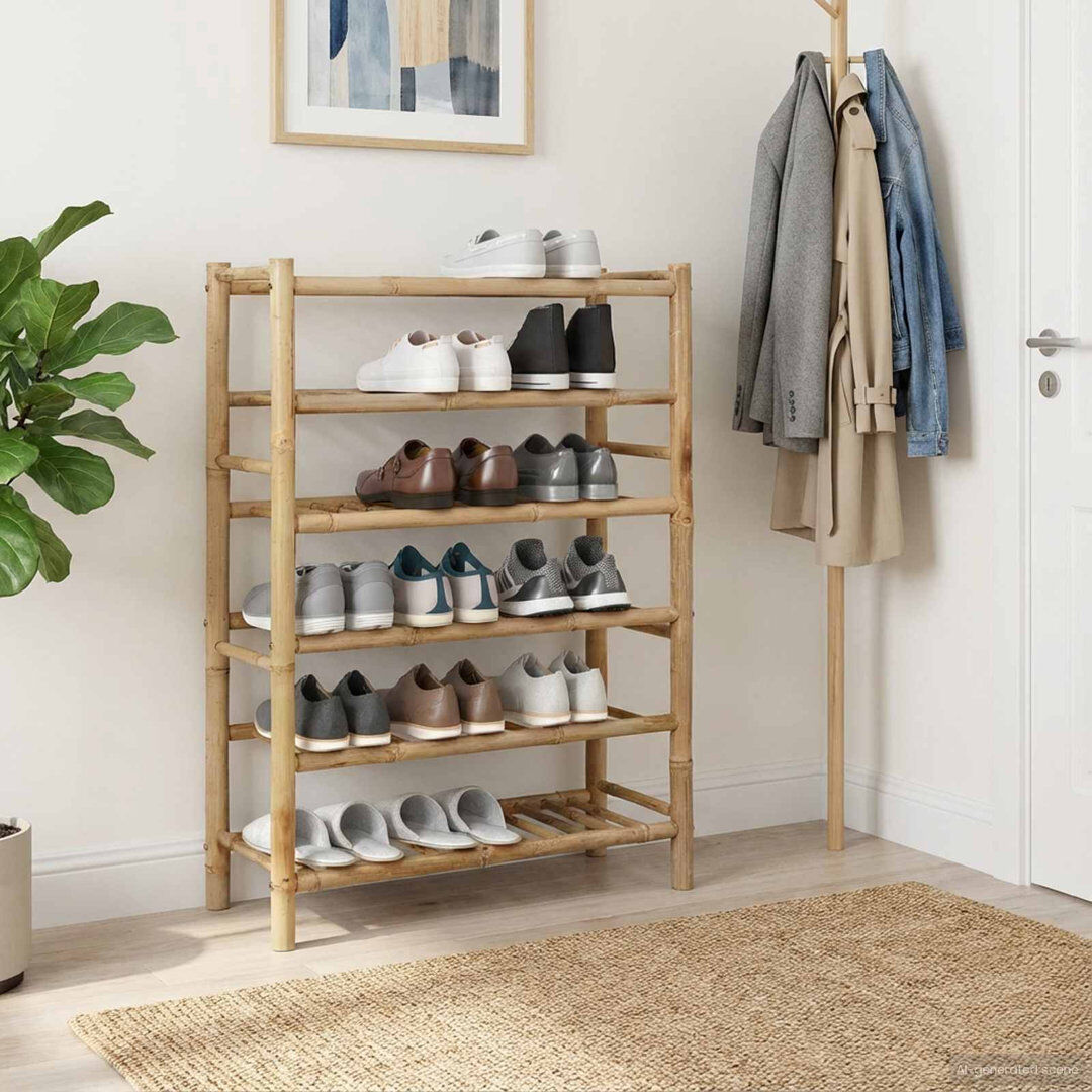 Natur Pur Shoe Rack Natural 96cm H x 68cm W x 28cm D