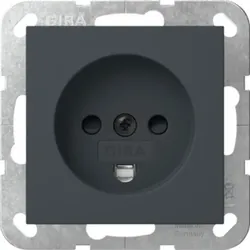 Gira 442228 Steckdose Dänisch mit Shutter System 55 Anthrazit
