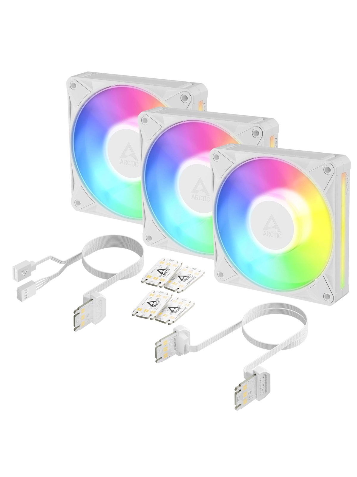 Arctic BioniX P12 A-RGB - 3pack - Gehäuselüfter - 120mm - Weiß mit RGB LED